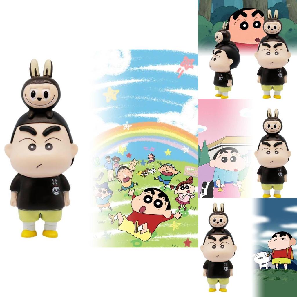 Adorable Crayon Shin Chan Labubu Figurine Perfect For Collectors And Fans Alike