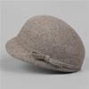 Autumn and Winter Wool Woolen Equestrian Hat Ladies Feeling Bow Elegant Retro Cap