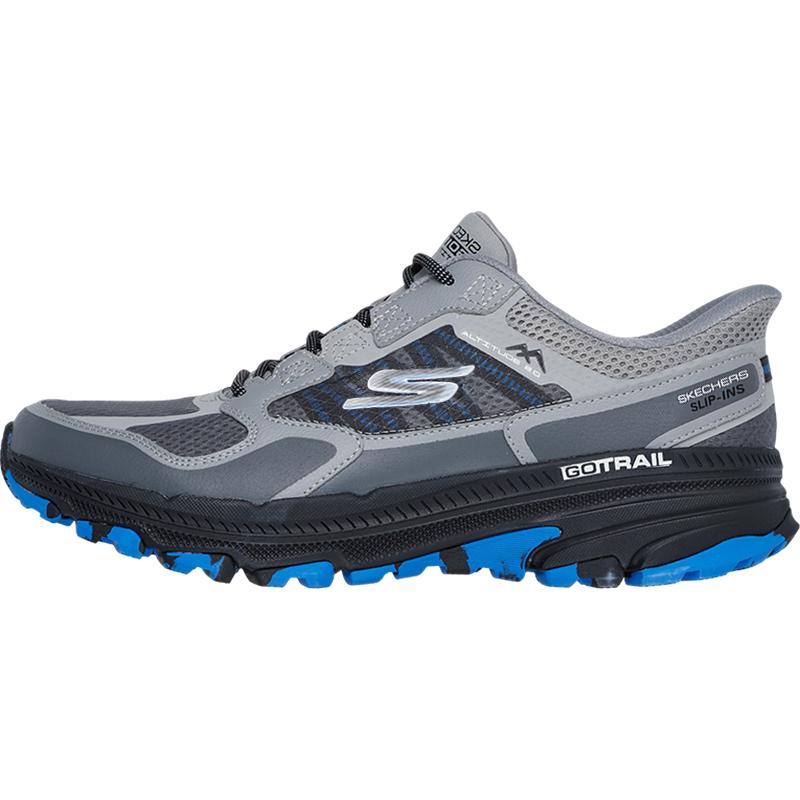 Skechers Go Trail Flash Comfortable Low-Top Running Shoes Men sneakers Gray Blue 220762-GYBL 41