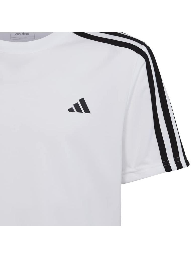 Adidas Train Essentials Aero Lady Regular Fit Training Gray Size 140 Kids' 3-Stripes Set, ECM35, Top White/Black, Bottom Six/Black (HS1608),