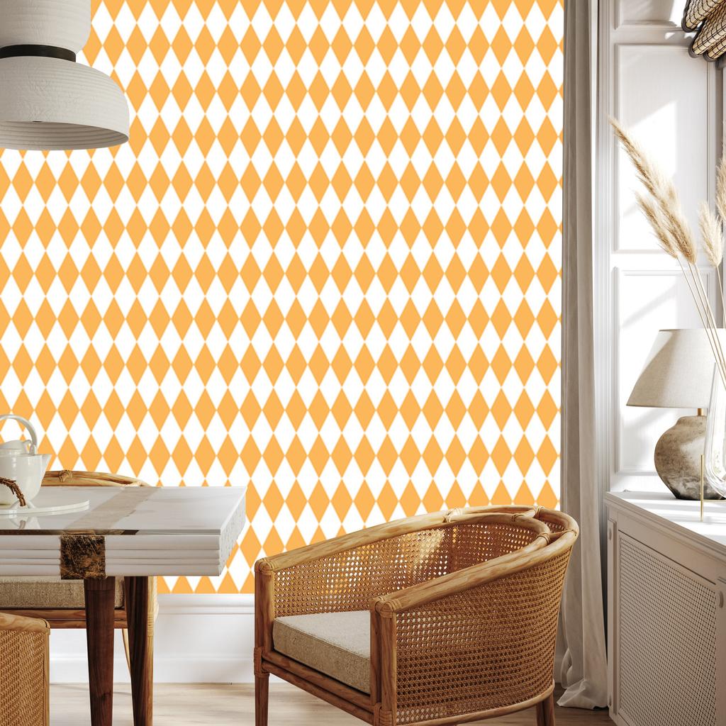Harlequin Diamonds Wallpaper Cream and White for Living Room and Bedroom 50x1000