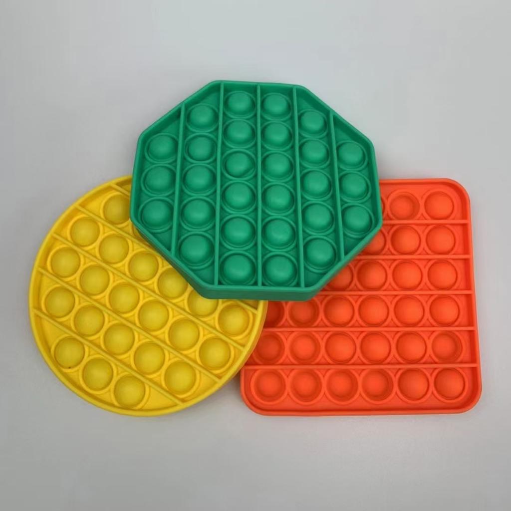 3Pcs Silicone Bubble Sensory Fidget Stress Relief Adhd Autism Anxiety Therapy Kids Toys Classroom Prizes Birthday Gifts