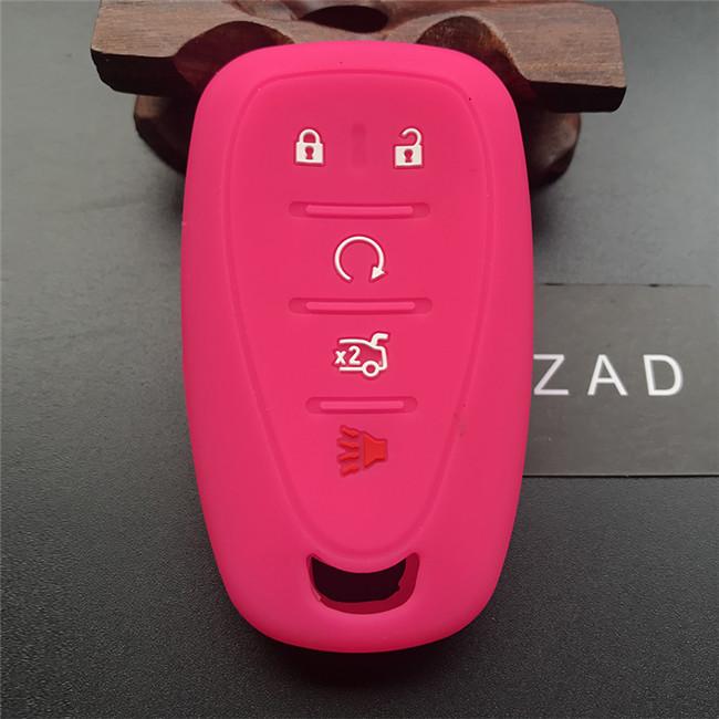 ZAD Silicone Car Key Cover Case For Chevrolet Cruze 2016 Malibu XL Camaro 5 button Smart Remote Key Case Jacket FOB