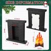 Set Christmas Corrugated Fireplace 35.5 X 29 X 8 Inch Cardboard Fireplace with 3D Fire Flame Prop 3D Life Size Cardboard Cutout