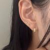 youngglow 14k fence cutting one touch earring