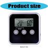 Food Thermometers with Timer Function Digital Temperature Detector Stainless Probe for Cooking Electronic Thermometers