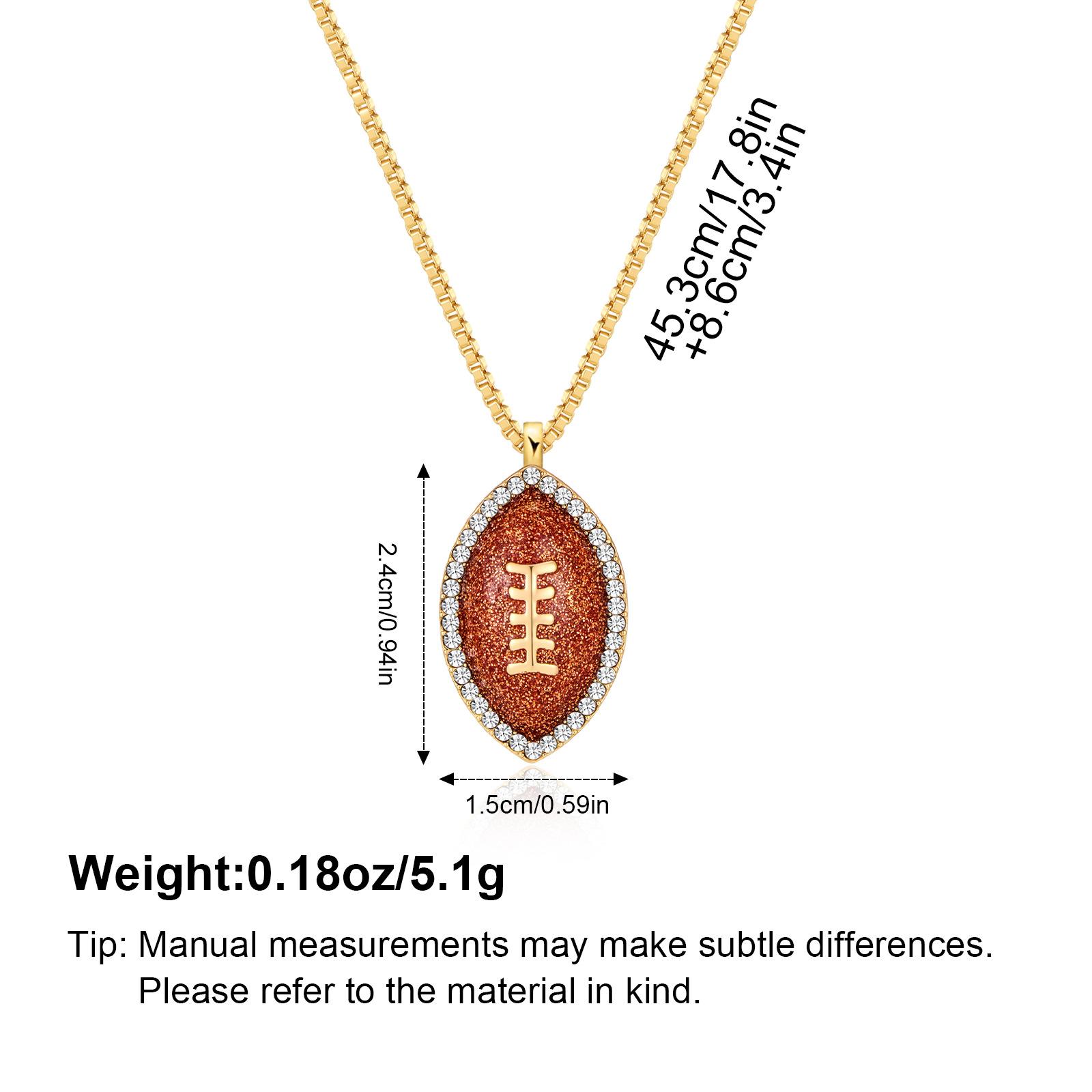 Amazon s new hip-hop hiphop jewelry, exaggerated football pendant necklace