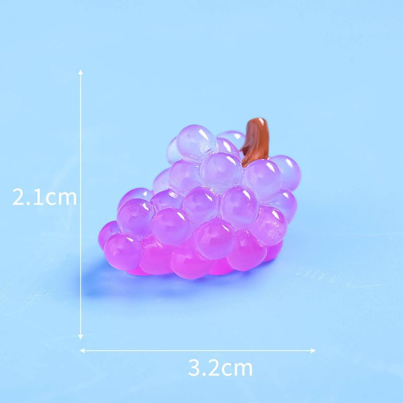 10Pcs/lot Multicolors Luminous Fruit Miniatures Glow In the Dark Resin Ornaments Fairy Garden Decoration Micro Landscape