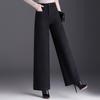 Women's Wool Blend High-Waisted Wide-Leg Pants - Autumn/Winter 2026 Fashion