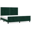 Bed Frame without Mattress Dark Green 200 x 200 cm Velvet