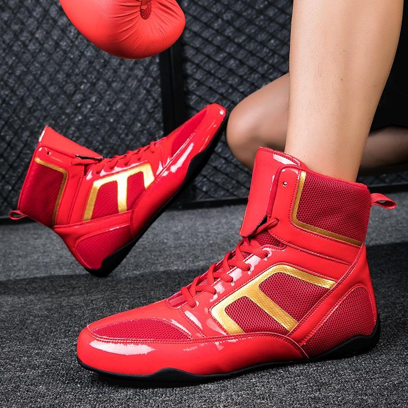 Men's and Women's Boxing Shoes, Fighting Shoes, Non-slip and Lightweight Sanda Training Shoes, Professional Competition Fighting Shoes
