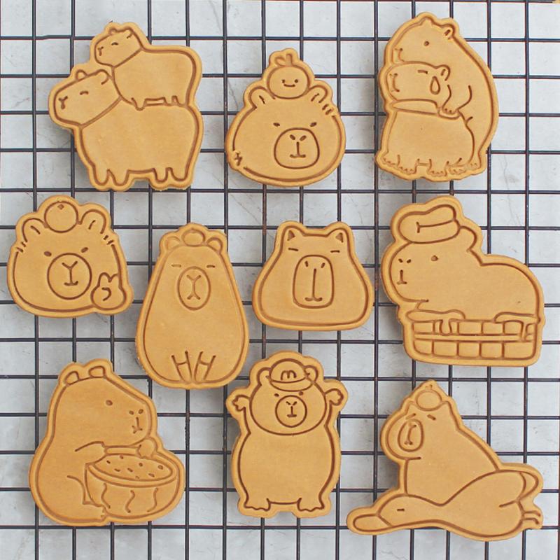 Tegneserie Capybara Formet Kakeutstikker Søtt Dyr Fondant Kjeksform Kakedekorasjonsverktøy Bakeutstyr Kjøkkenredskap