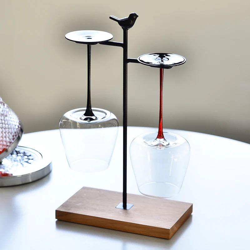 Copas de vino tinto y negro de 550 ml para el hogar, estilo nórdico, creativas, ligeras, de lujo, sin plomo, vaso de cristal, para cocina, bar y bebidas