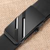 Belt for Men's Casual In-wearing Toothless Automatic Buckle Belt Simple Youth Business Cowhide Belt