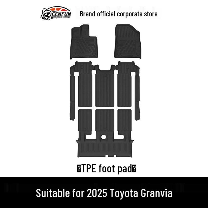 TPE Anti-Slip Eco-Friendly Trunk Mat for 2025 Toyota Grand Highlander & Sienna Galaxy.