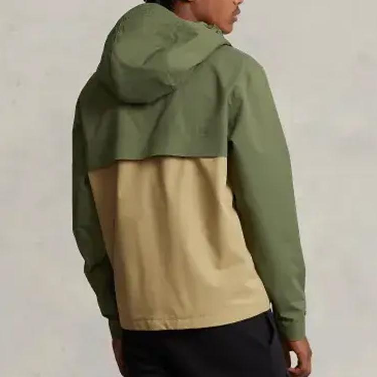 Polo Ralph Lauren SS23 Wodoodporna Kurtka z Kapturem Męskie kurtki Zielony MNPOOTW16021066-999