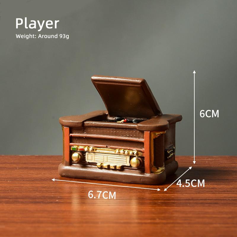 Nostalgia Retro Room Decor Miniature Items Ornaments Camera Phonograph Vintage Desk Home Decoration Accessories Photo Props
