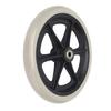 Wheelchair Wheel 8in PU Walker Caster Replacement Skidproof with Ball Bearing Grey