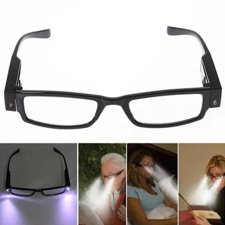 Full Frame LED Reading Glasses +1.0 To +4.0 Lighted Fashion Glasses for Women Men
