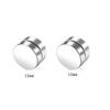 Classic 6/8/10 Mm Double Side Black Magnet Round Circle Punk 316L Stainless Steel Stud Earrings for Women Men Magnetic Ear Studs