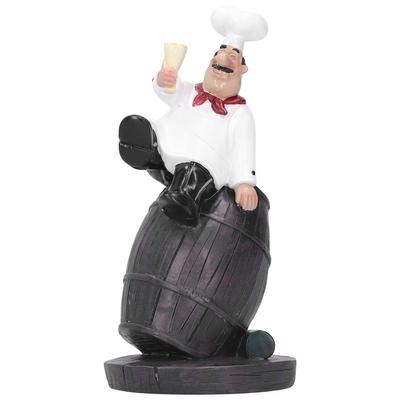 Statua da Chef in Resina Statuetta a Barile Nordica Decorazione da Tavolo per Ristorante Artigianato Regalo