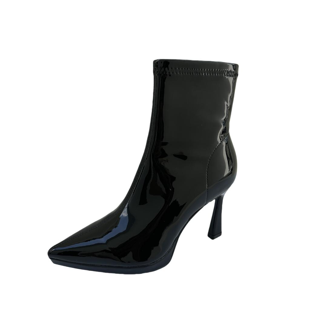 Pointed short boots women's autumn and winter 2025 new boots fleece short boots niche thin women's boots thin heels high heels