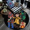 Coraline Round Area Rug,Carpet Rug for Living Room Bedroom Sofa Playroom Decor,Non-slip Floor Mat