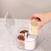 Food Grade Seasoning Storage Box Clear Condiment Container Multi Grid Seasoning Box  Kitchen