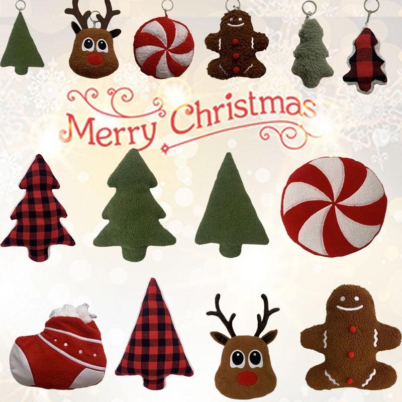 New Christmas Plush Tree Pillow Green Diamond Tree Design 30*21cm 110g