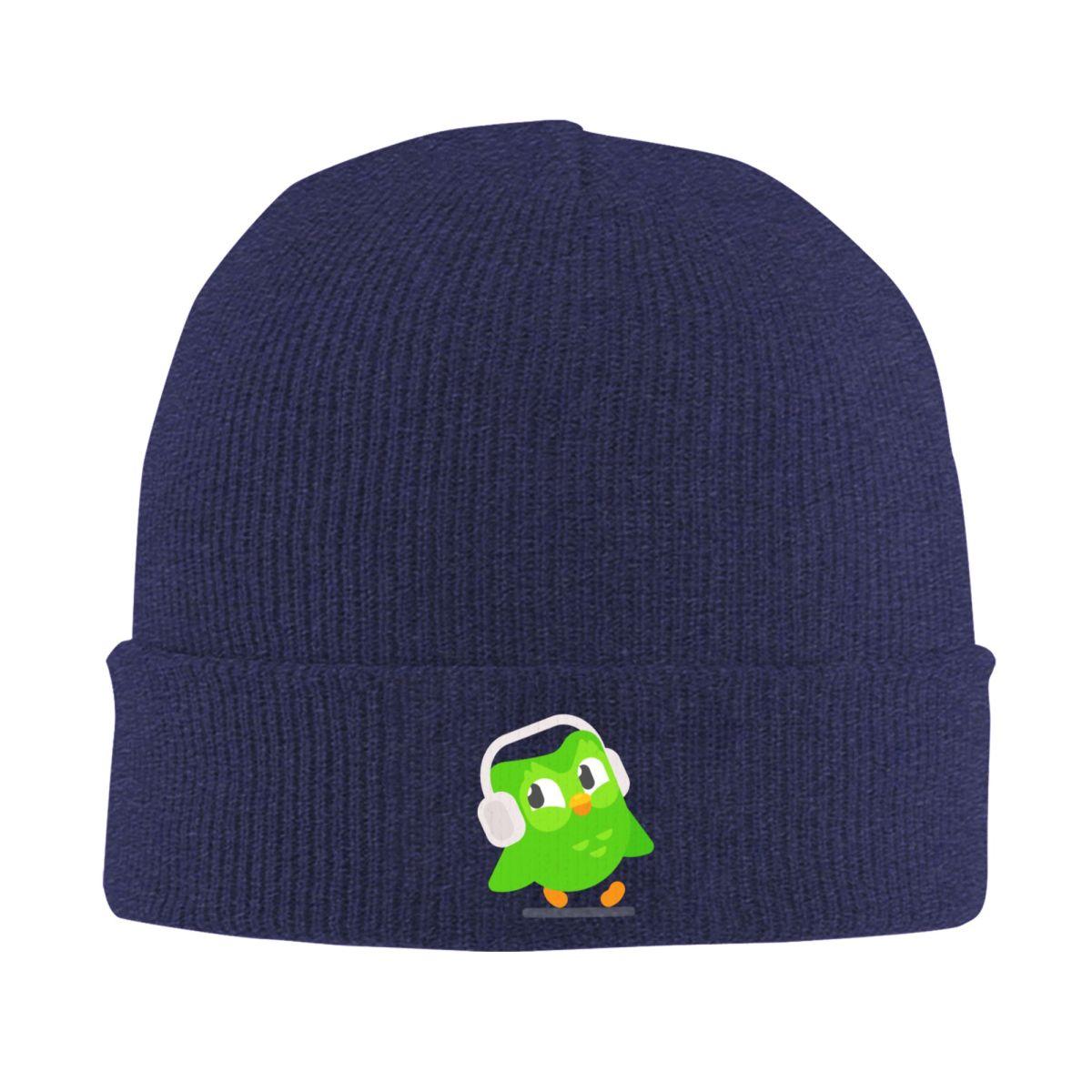 

Duolingo Owl Duo Warm Knitted Cap Winter Knit Bonnet Hat Skullies Beanies Hip Hop Caps for Unisex One Size