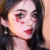 Temporary Tattoos for Face Halloween Women, Waterproof Pumpkin Spiderweb Spider Web Art Eye Stickers Masquerade Carnival Cosplay Makeup Decoration