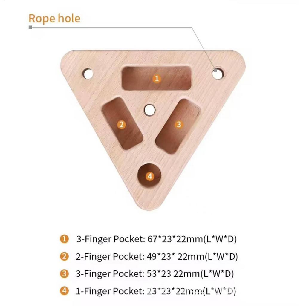 Multifunctional Rock Climbing Hangboard Portable Finger Training Equipment with Various Holds for Finger Strength&Pull Up Grip