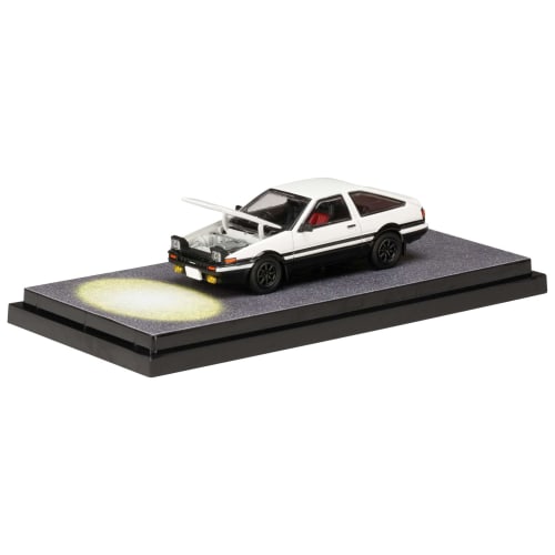 HJ64 1/64 Toyota Sprinter Trueno GT APEX (AE86) / Initial D Engine Model with Wataru Akiyama Finished Product