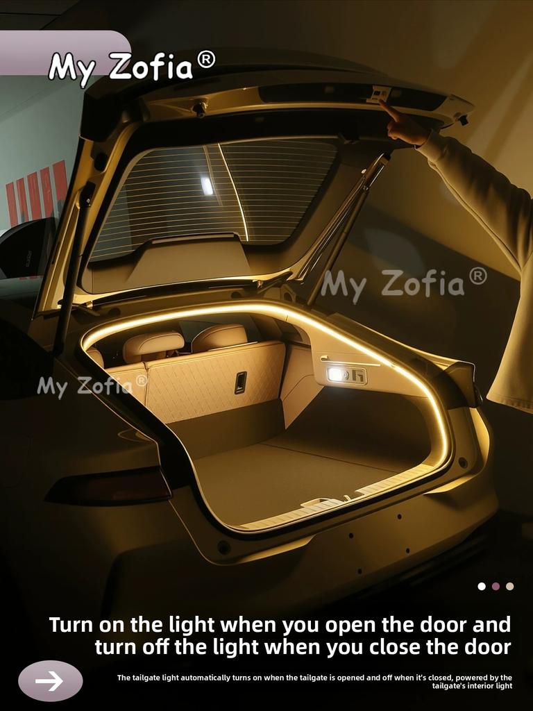 Car Trunk LED Light Ambient Interior Decorative Lamp Cargo Area Glow Light Accessories For Changan Qiyuan Nevo A06 2026 2027