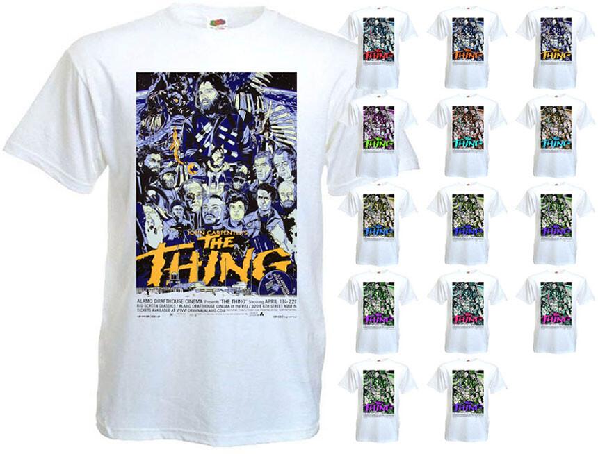 

26 The Thing v83 T-shirt white movie poster horror John Carpenter all sizes S-5XL Unisex T-Shirt XXXXL