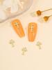Halloween 10pcs/Pack Gold Silver Cross Designed Nail Art Accessories For Nail Art Creations