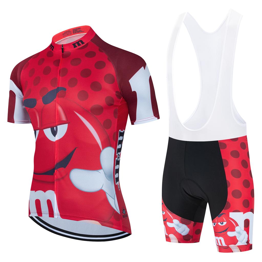 Summer Breathable Cycling Suit Set 2026 Cartoon Men's Cycling Jersey Short Sleeve Bicycle Outdoot Cycling Clothing Kit MTB Bike Wear Maillot Ciclismo