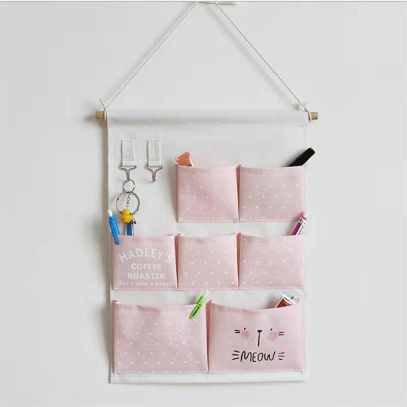 12/13 Pockets Fabric Hanging Bag Storage Bag On The Wall Behind The Door Dormitory Storage Bag Home Mobile Phone Sundries Decoration Hanging Pocket