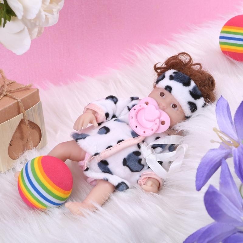 6in Baby Doll Reborns Doll Nurturing Doll Realistic Handmade FullBody Silicone Reborns Toy Parenting Game Popular Gift