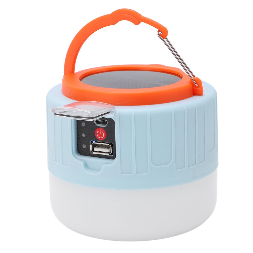 LED Camping Lantern Multifunction Solar Powered Outdoor Tent Lamp for Camping Night Market Stall Emergency