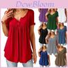 Stylish Women's Summer Short Sleeve Blouse In Vibrant Colors Plus Size Casual Tunic