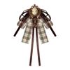 Retro Fabric Bow Brooch Crystal Beauty Head College British Style Shirt Collar Pin Bowknot Lapel Pins for Women Accessories