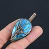 Natural Double Tree of Life Labradorite Gemstone Pendant | Oxidized Copper Wire Wrapped | Necklace Pendant | Copper Jewelry Gift For Her/him