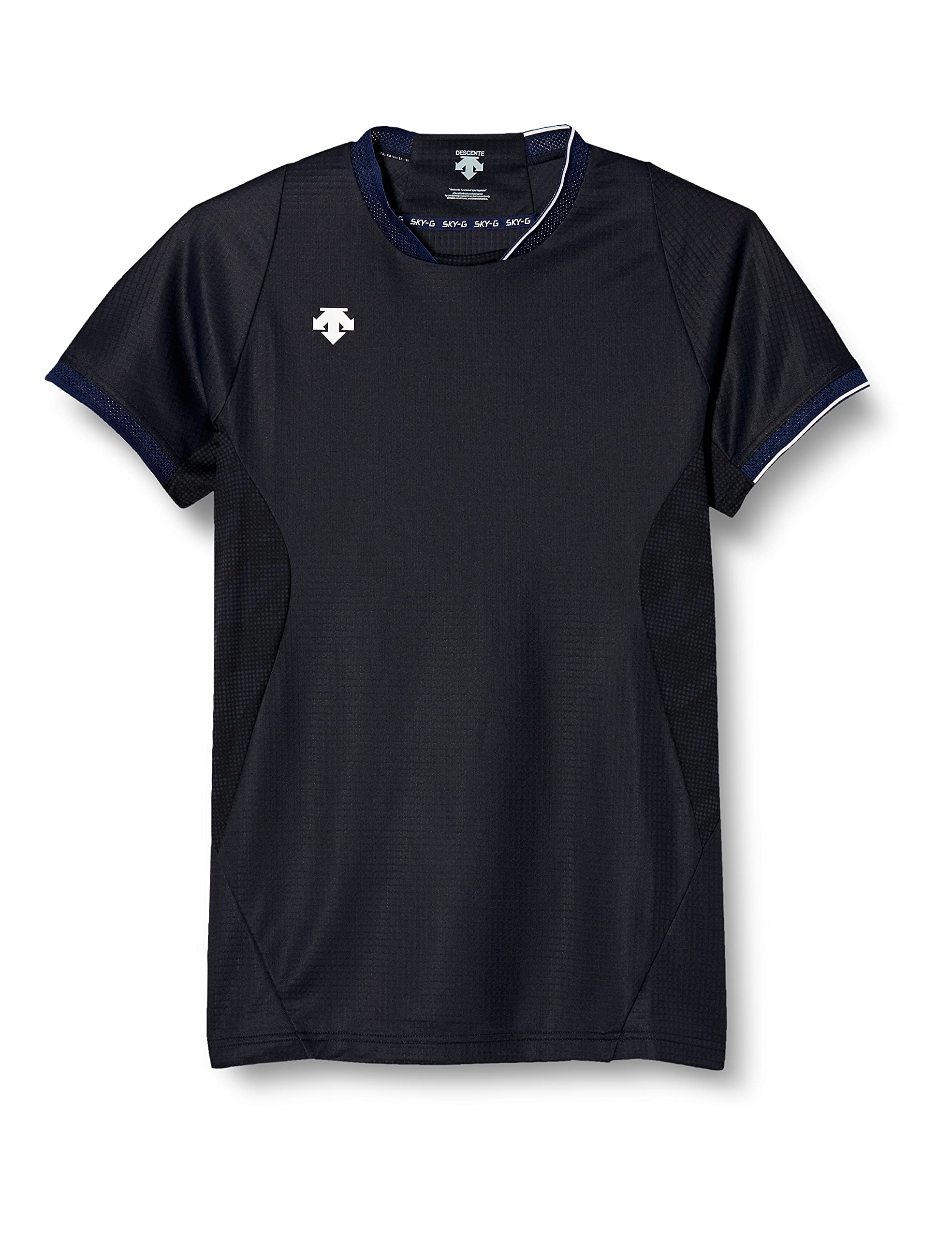 

Short Sleeve Practice Sweat Quick Skin UPF15 NVY M [DESCENTE] Shirt, Absorbent, Drying, Dry, DVB-5929 Темно-синій