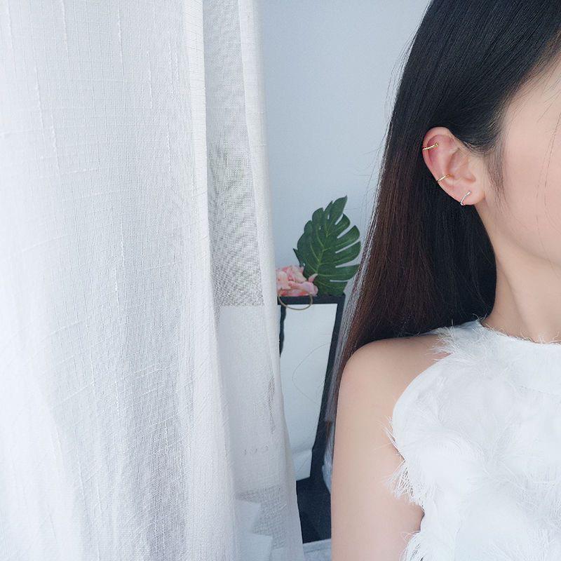 Korean Personalized Ear Clips Women's Earrings Without Ear Piercings Smooth Ear Bones Ear Buckles Temperament Jewelry