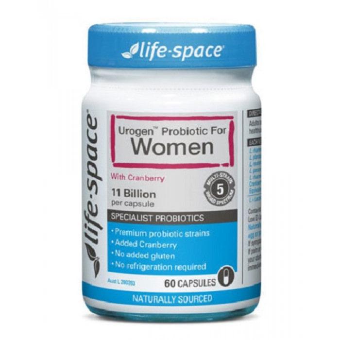 LIFE SPACE WOMEN'S PROBIOTICS + CRANBERRY 60Caps x 6