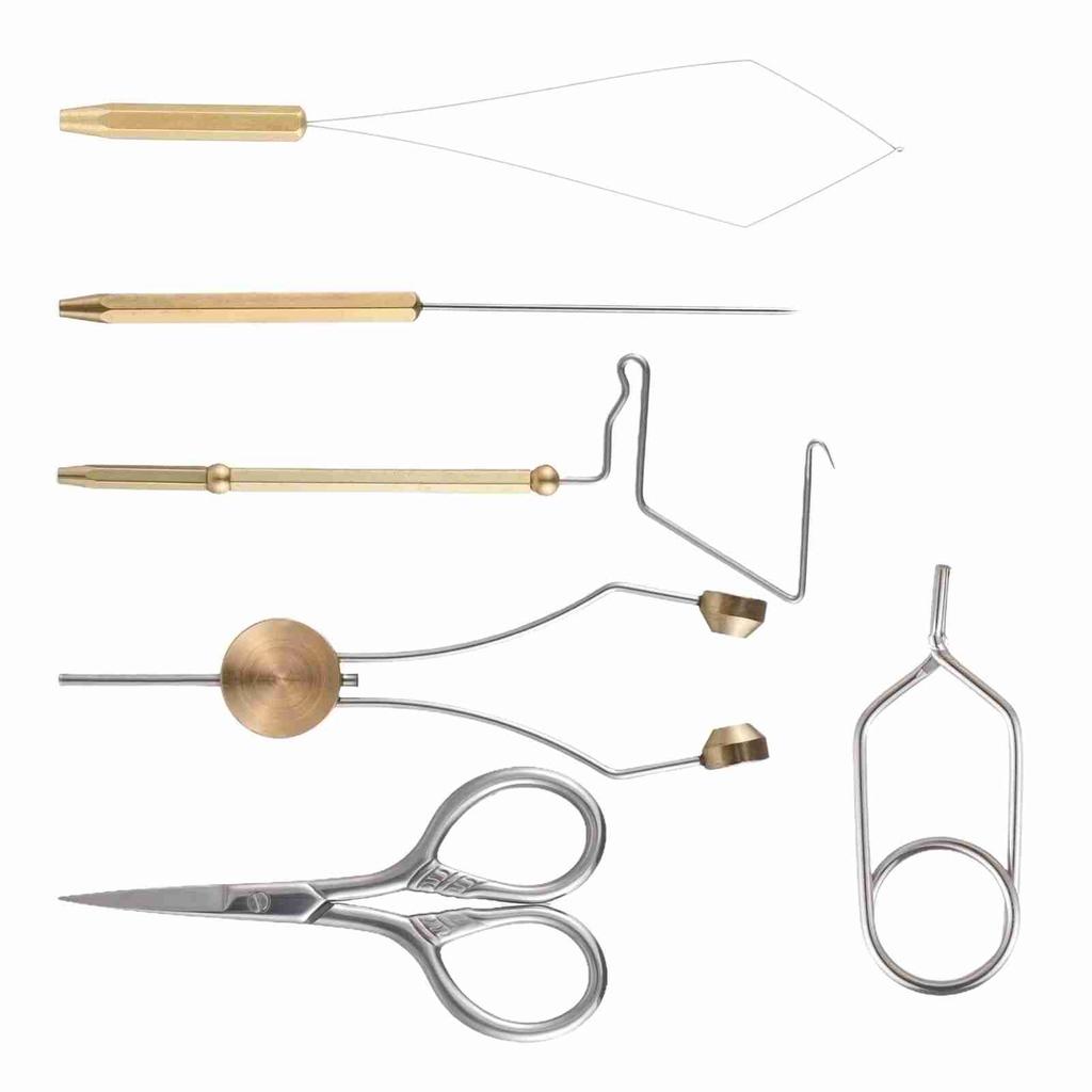 Fly Tying Tools Combo Kit Whip Finisher Bobbin Holder Bodkin Bobbin Threader for Fishing Lures