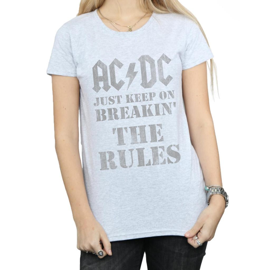 AC/DC Womens/Ladies Just Keep On Breaking The Rules Cotton T-Shirt