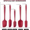 Silikonspatel-Set, 5-teilig, hitzebeständig, Backlöffel, Spatel, nahtloses einteiliges Design, leicht zu reinigen