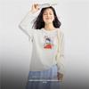 Giordano Women's Retro Oil Painting Print Cotton Long-Sleeve T-Shirt